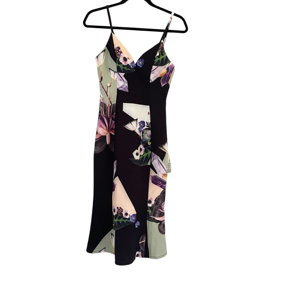 Bariano Tulip Hem‎ Sheath Midi Dress Lined Stretchy From Australia NWT
